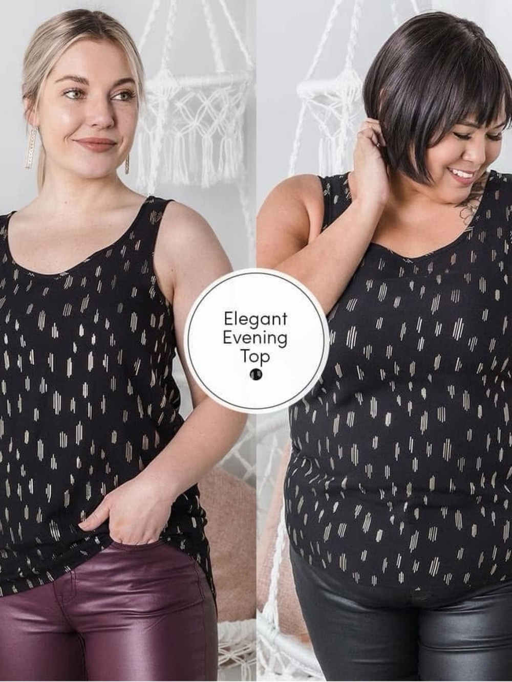 Elegant Evening Top (NWT) 🍒 Black & Sparkling Gold ✨ Size Small